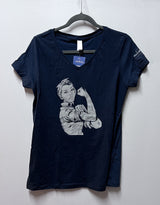 District Rosie V-Neck T-Shirt with NLSM Jeremiah O'Brien Logo